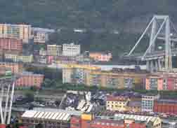 Pont Morandi effondré